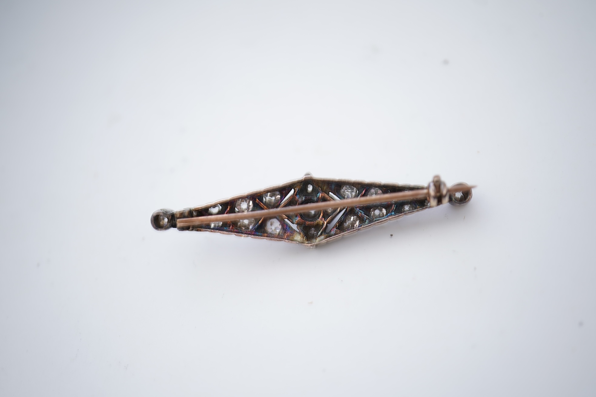 A diamond brooch, late 19th century